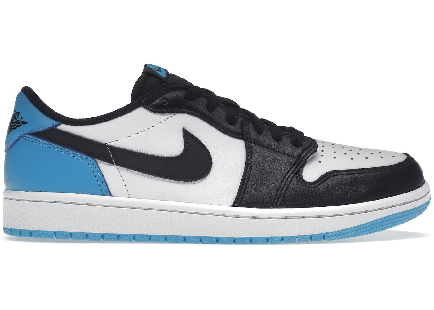 Jordan 1 Retro Low OG Nero Blu polvere scuro