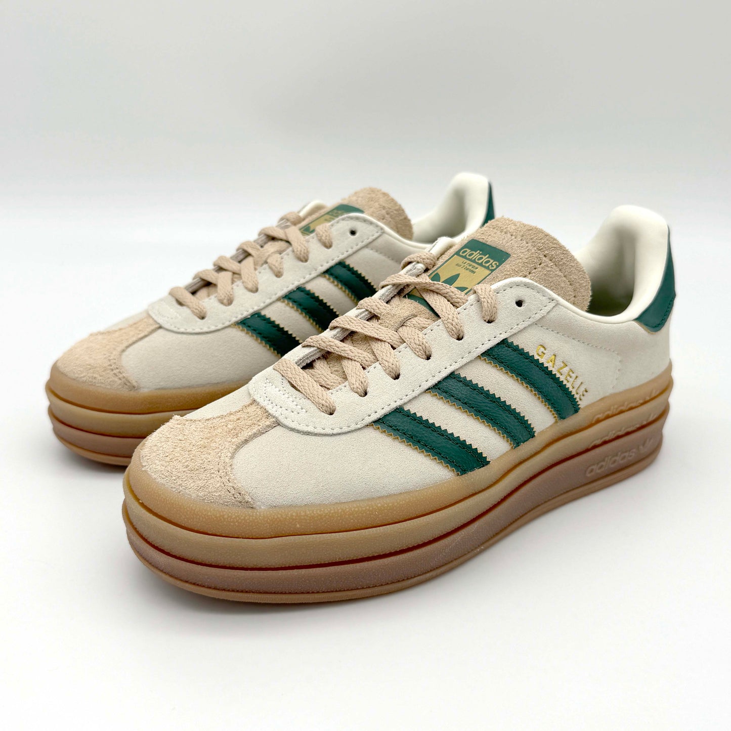 Adidas Gazelle Bold Magic Beige Collegiate Green