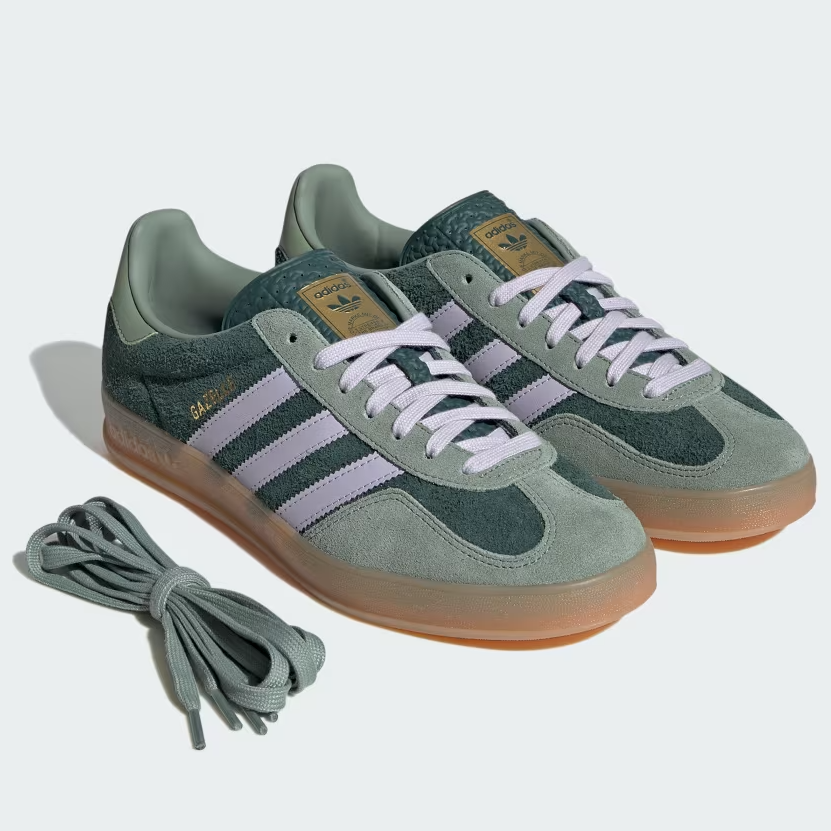 adidas Gazelle Indoor Vert Minéral Argent Aube