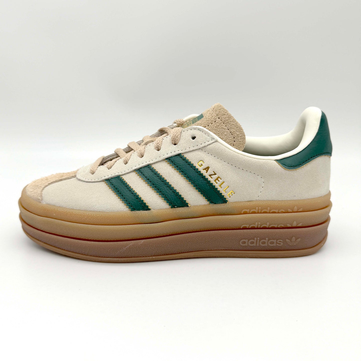 Adidas Gazelle Bold Magic Beige Collegiate Green