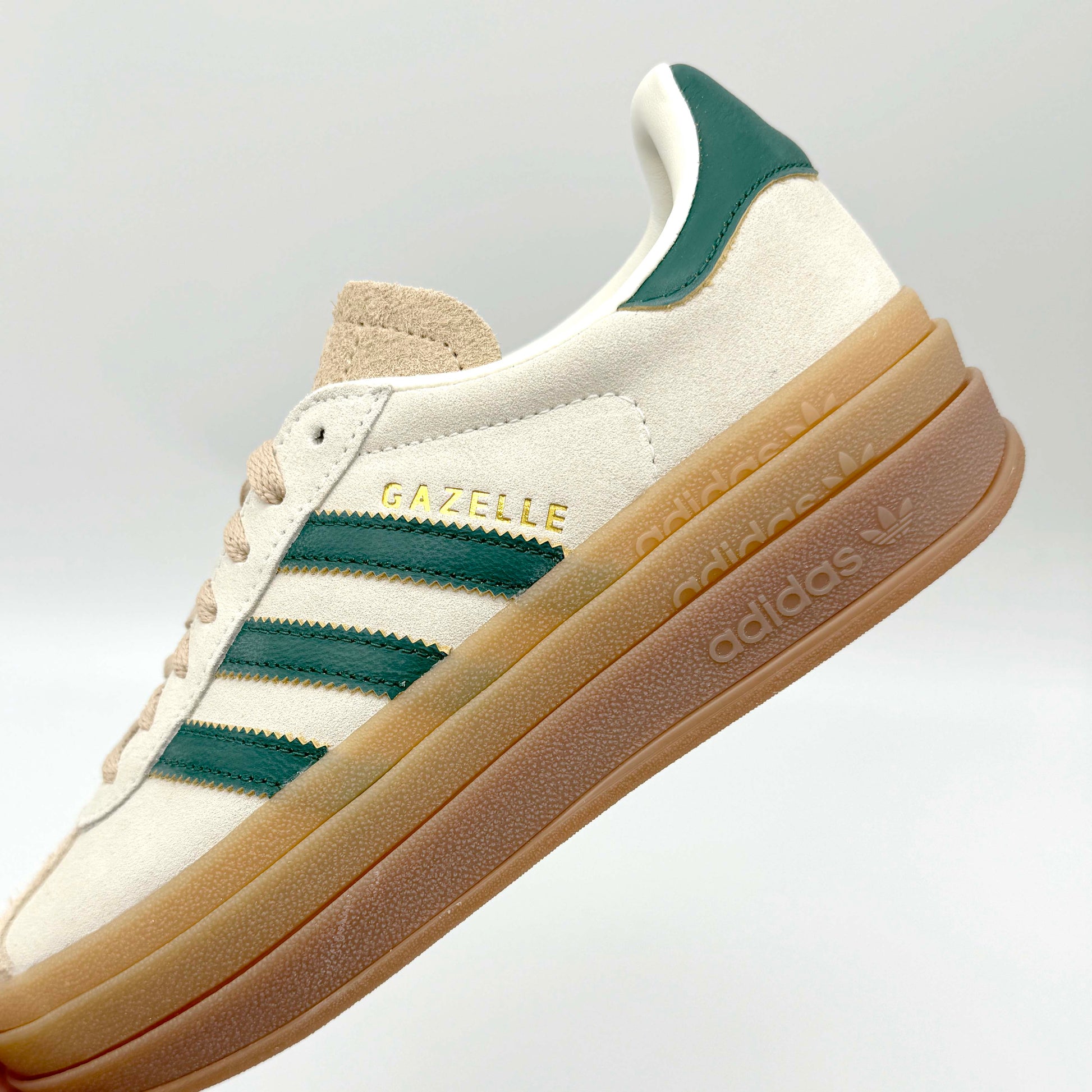 Adidas Gazelle Bold Magic Beige Collegiate Green