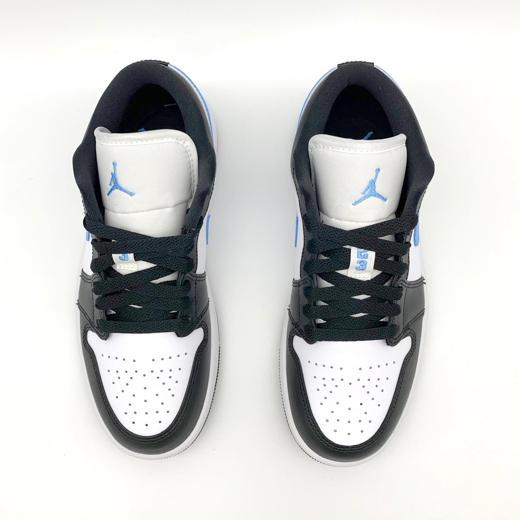 Jordan 1 Low Black University Blue White 