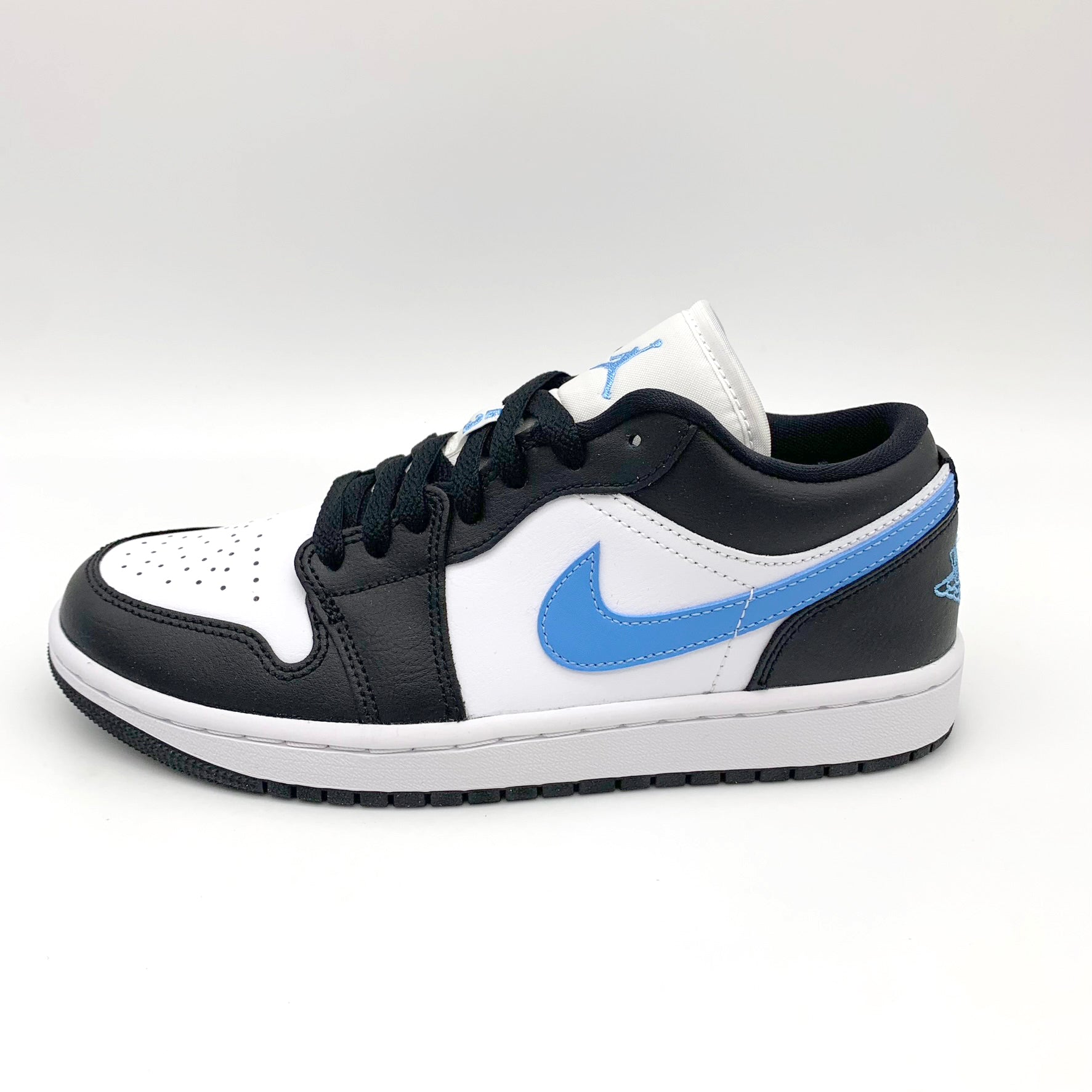 Jordan 1 Low Black University Blue White 