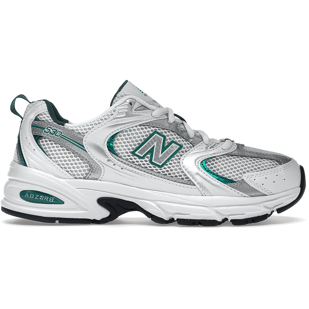 New Balance 530 White Silver Green